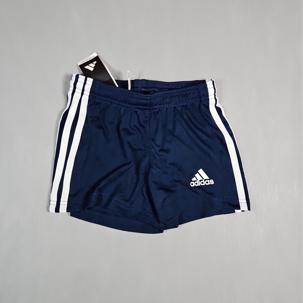 Adidas Girls Blue White Squad Soccer Athletic Shorts Size XS NWT
